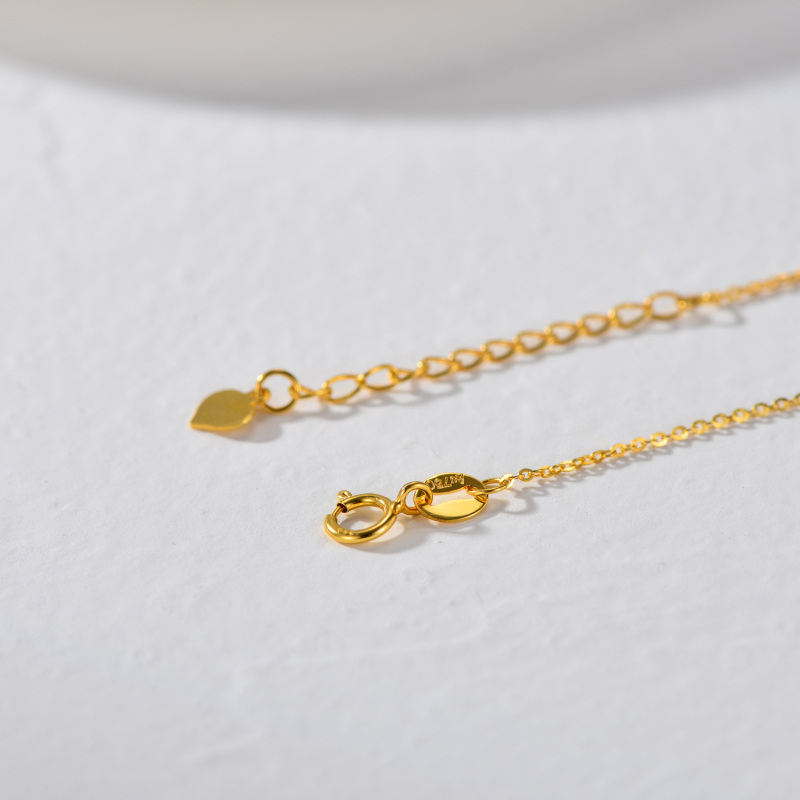 10K Gold Personalized Engraving & Heart With Heart Necklace-5