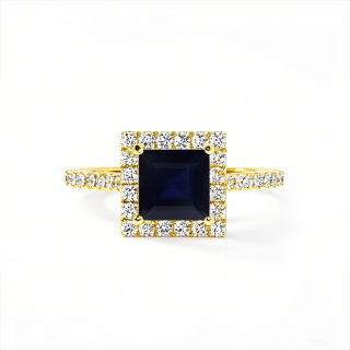 10K Gold Princess Cut Custom Engagement Ring Gemstone Rings-6