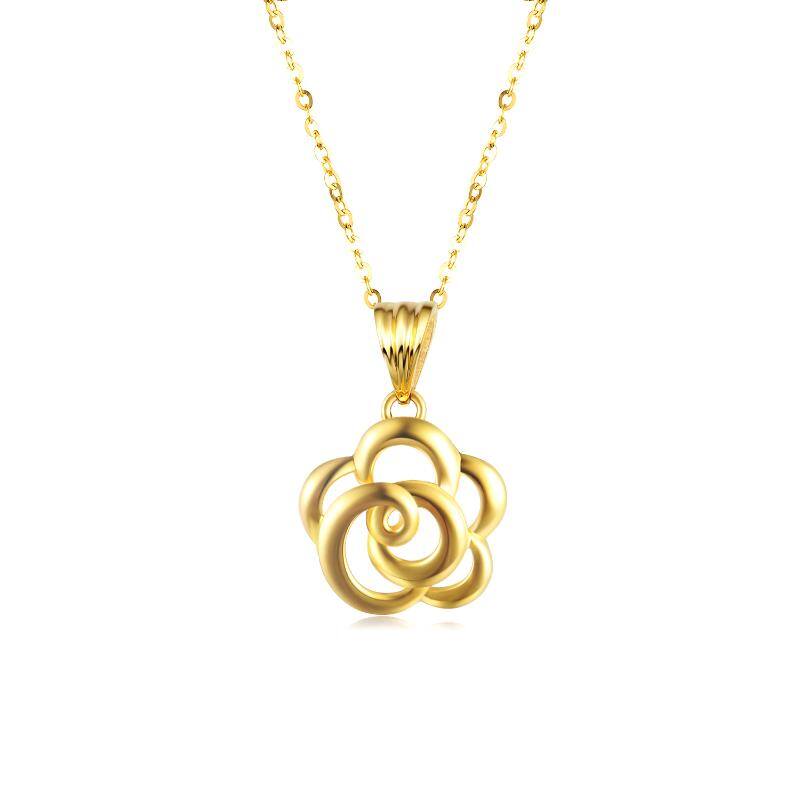 18K Gold Rose Penda… - image