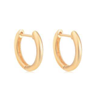 14K Gold Round Hoop Earrings-55