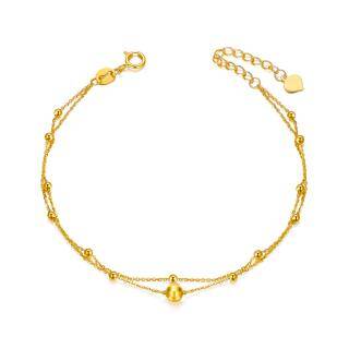10K Gold Round/Spherical Layerered Bracelet-24