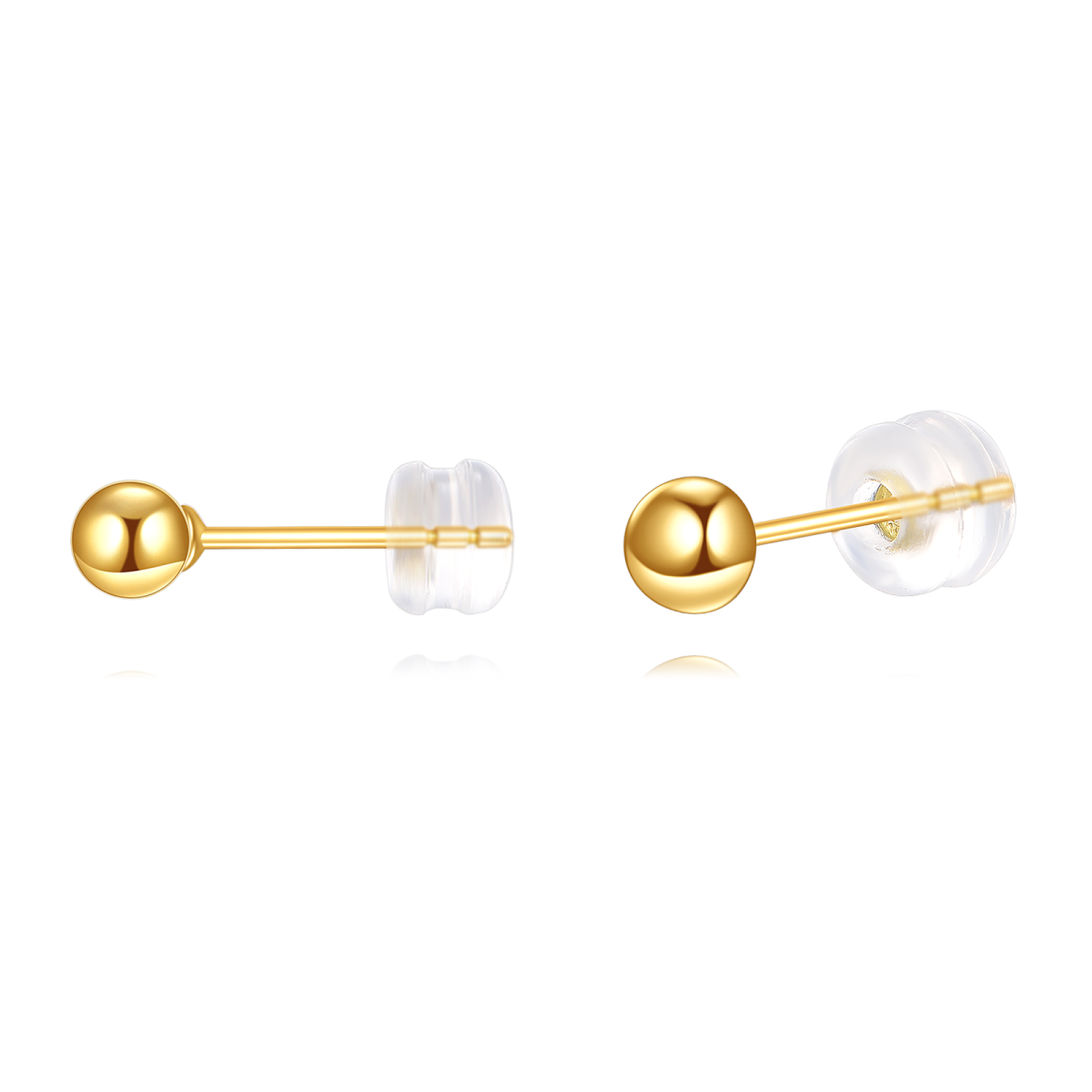 Runde Ohrstecker aus 18 Karat Gold-1