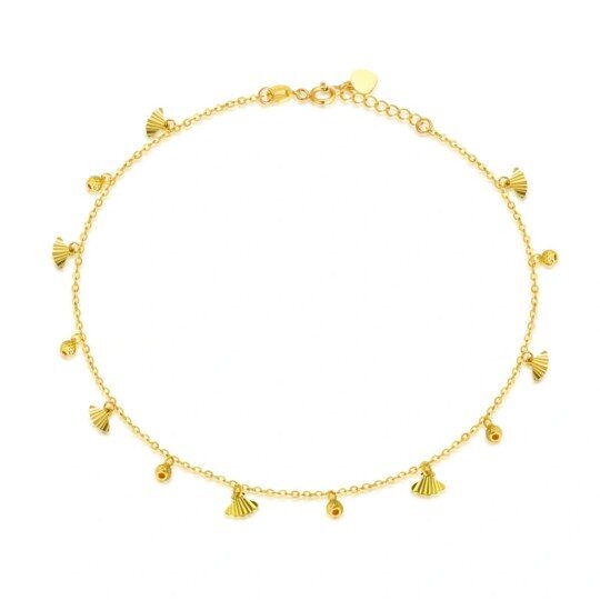 10K Gold Shell Single Chain Anklet