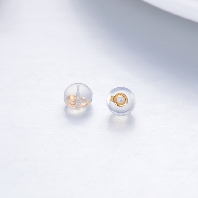 18k Gold Silicone Earring Backs Replacements-3