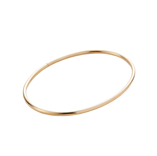10K Gold Single Bangle Bracelet Ankelet 3mm