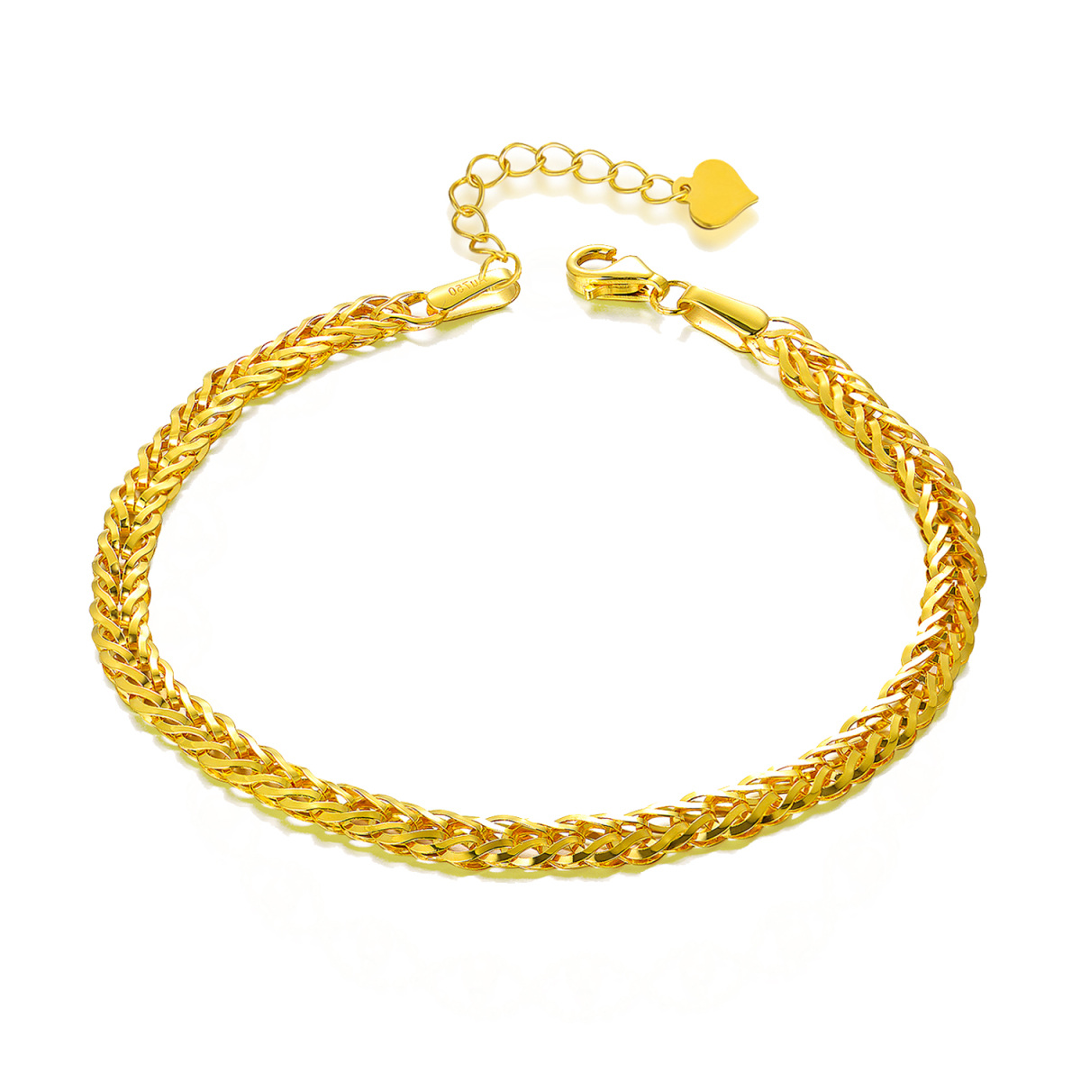 14K Gold Wheat Spike Chain Bracelet for Women-1