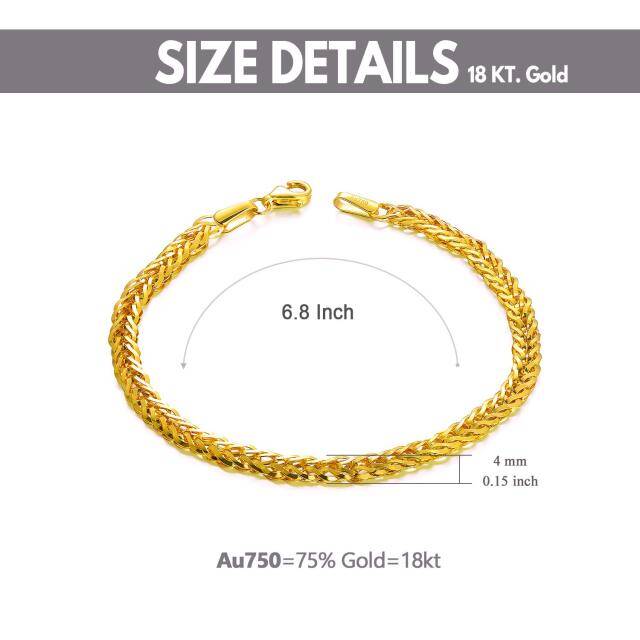 18K Gold Single Chain Anklet-5