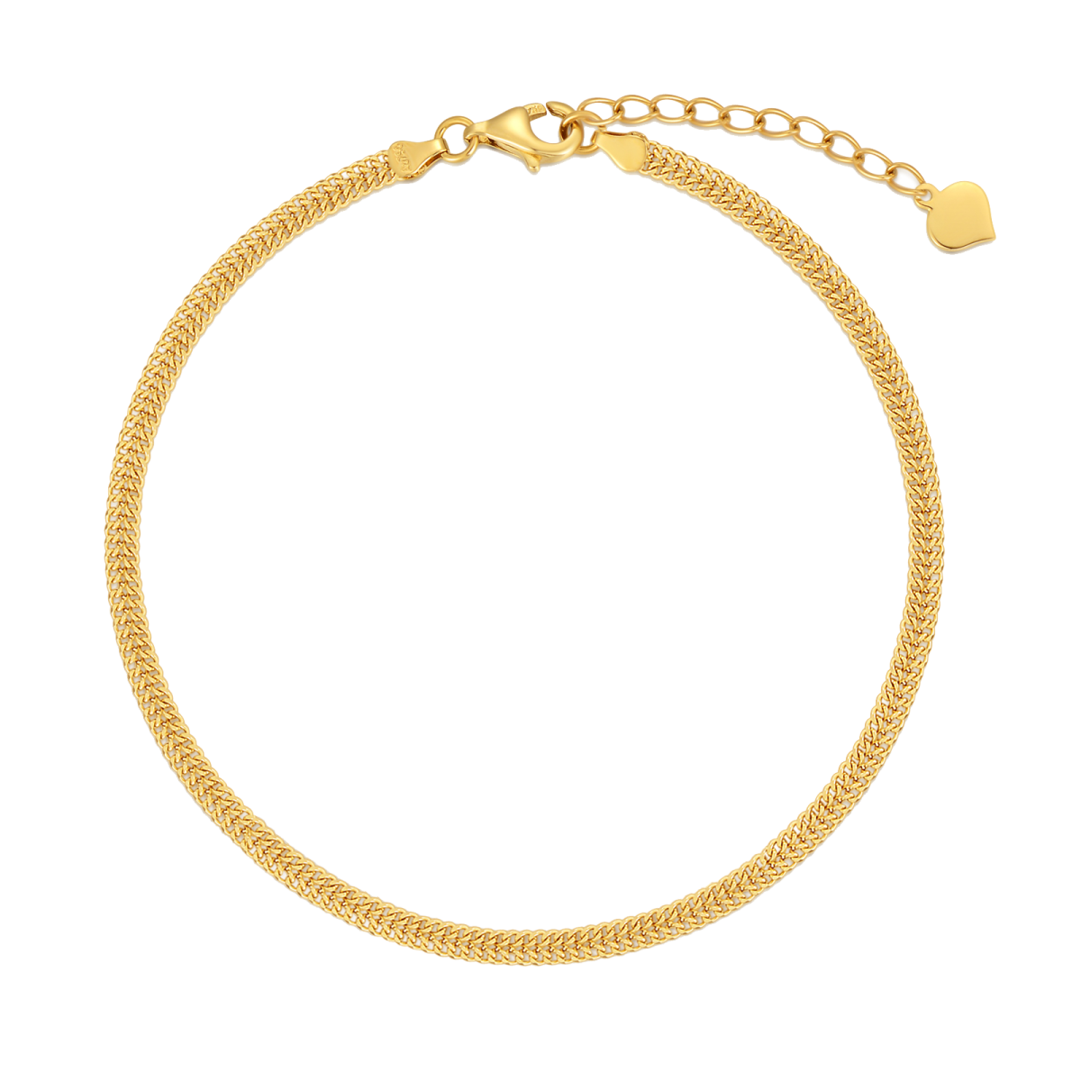 18K Gold Single Chain Anklet-1