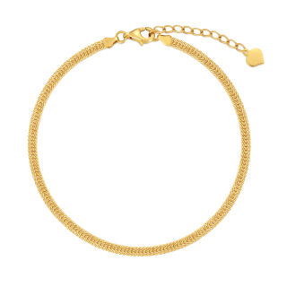 18K Gold Single Chain Anklet-16