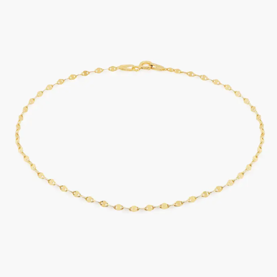 Gold Vermeil Single Chain Anklet for Women