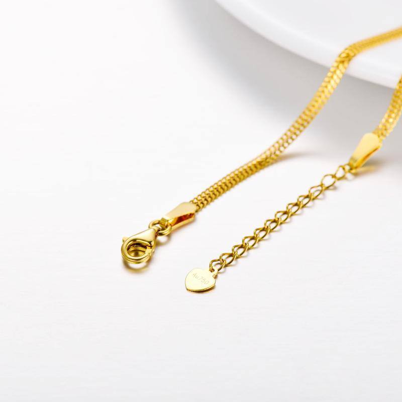 10K Gold Single Layer Anklet-4