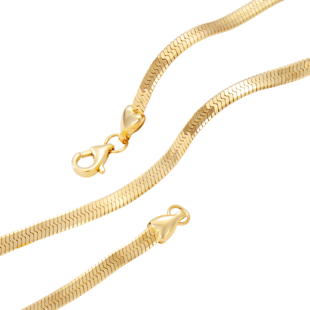 Collana a catena a serpente in oro 18K-1