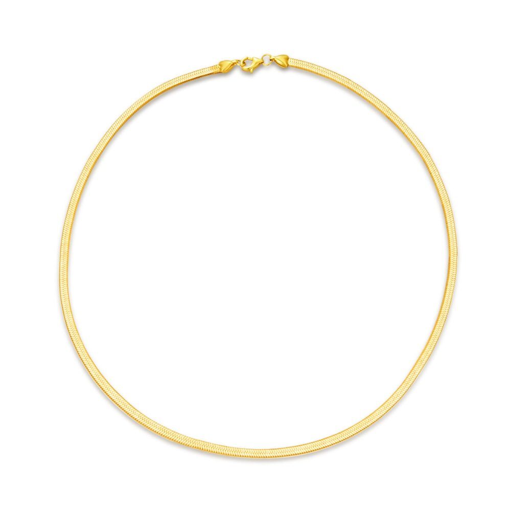 10 Karat Gold Schlangenkettenhalskette-4