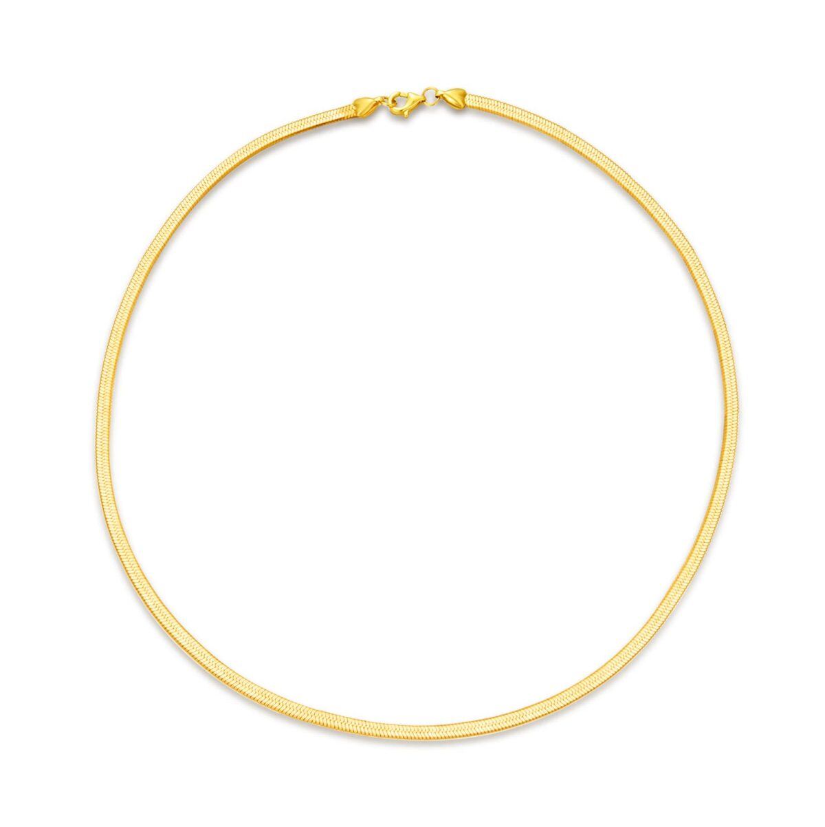 Collana a catena a serpente in oro 18K-4