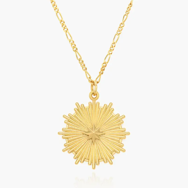 Gold Vermeil Schneeflocken Halskette für Frauen Männer-1