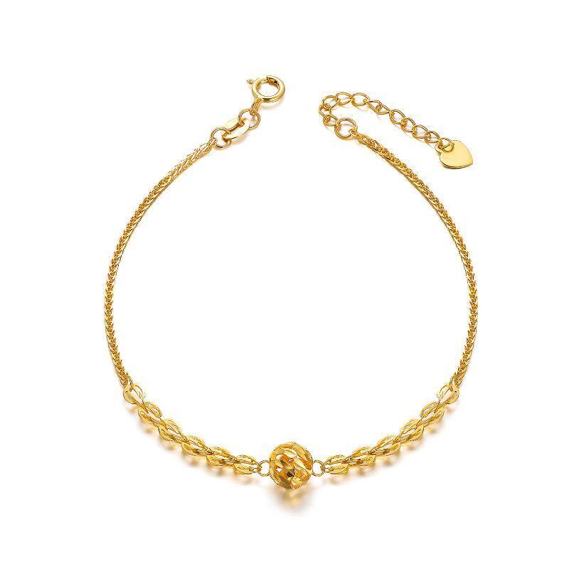 10K Gold Spherical Charm Bracelet-1
