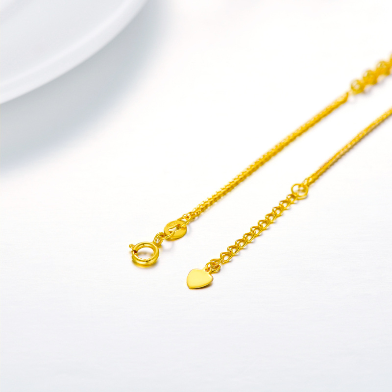 Pulseira com pendente esférico em ouro 10K-5