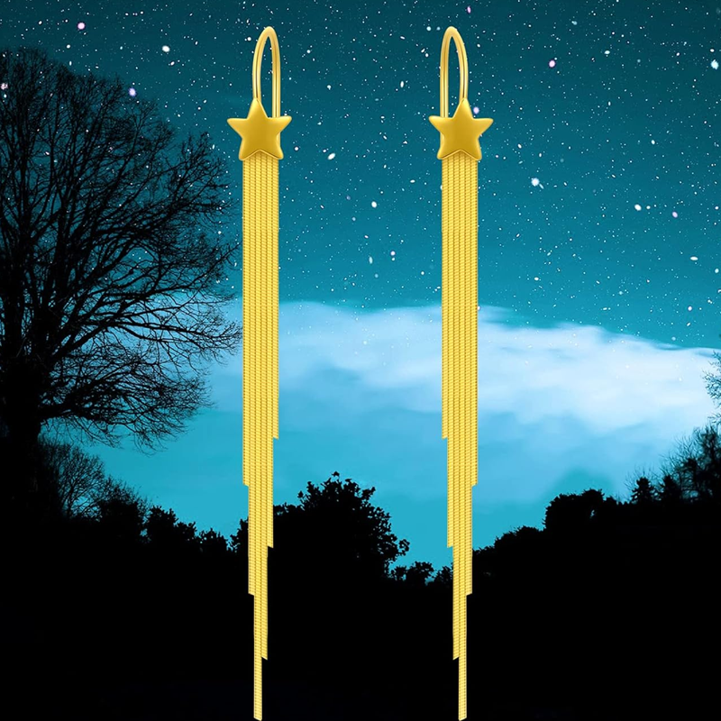 14-karätige Gold-Ohrhänger in Sternform für Damen-6