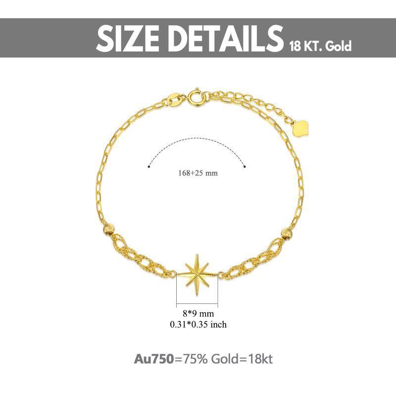 10K Gouden Ster Hanger Armband-5