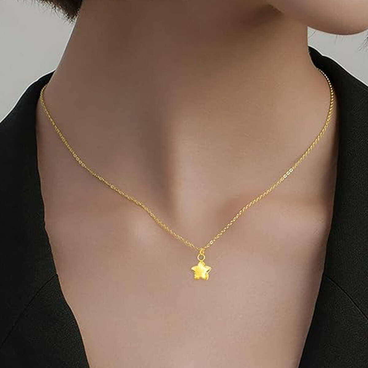 10K Gold Star Pendant Charms-2