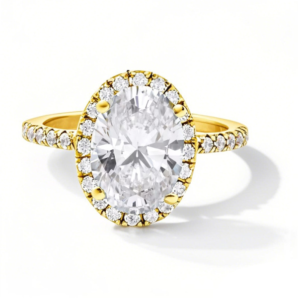 Bague De Fiançailles Diamant De Laboratoire 1 Carat Princesse - Or Jaune 10k Certifié IGI VS1/E - Taille US 7