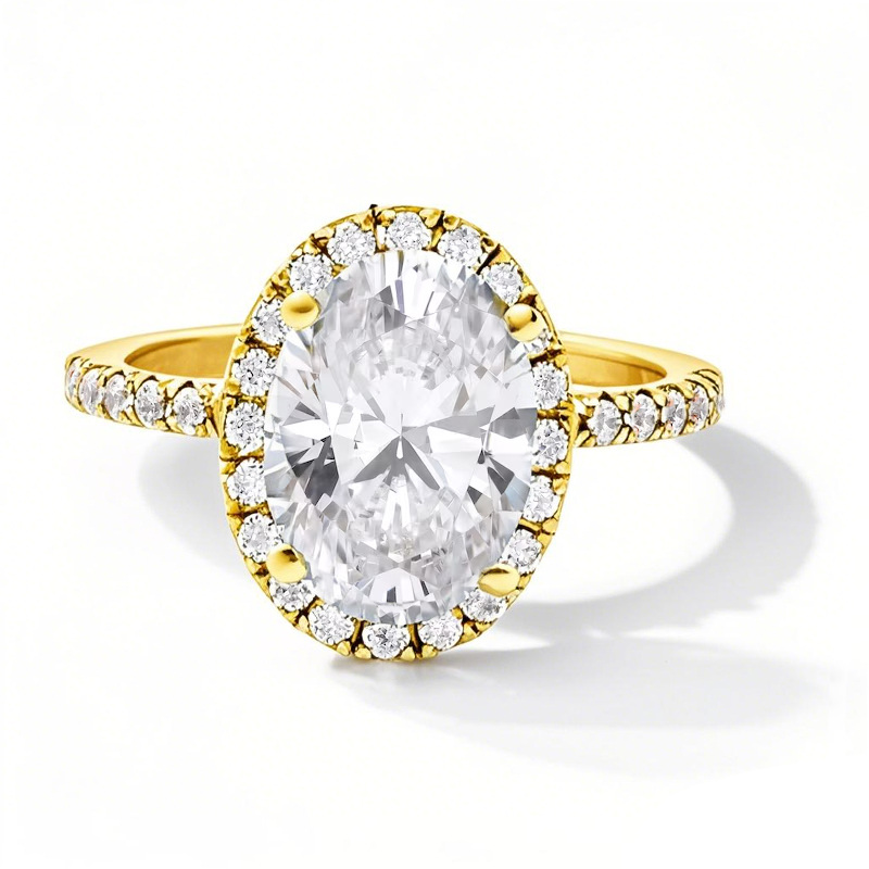 10-karätiger Goldring mit ovalem, im Labor hergestelltem Diamanten (1 bis 3,5 ct.T.W.), individuell angefertigt, D VVS1-VS1 IGI-zertifiziert-1