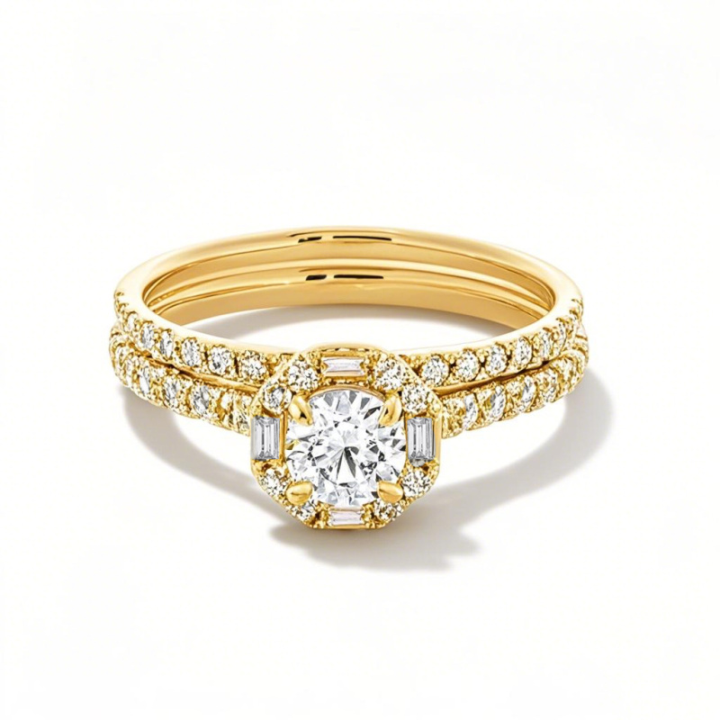 10K Gold 1 to 3.5 CT. T.W Round Cut Lab Created Diamond Wedding Ring D VVS1-VS1 Clarity 3EX IGI Certified-1