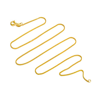 10K Gold Wheat Chain Necklace-2