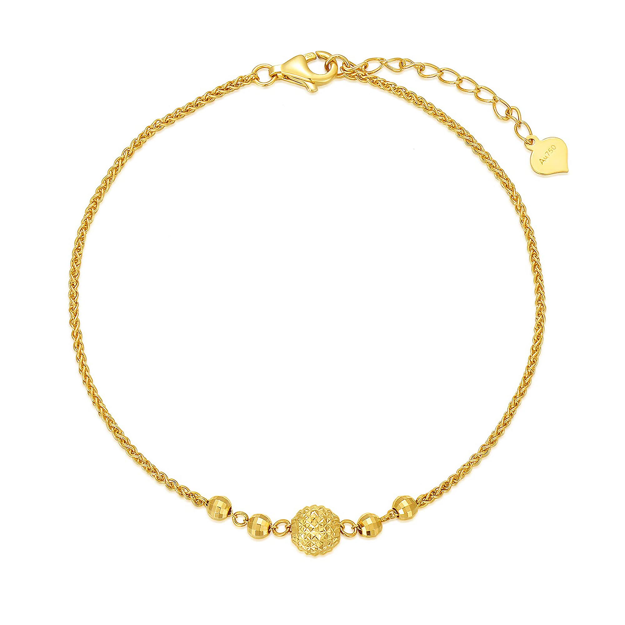 18K Gold Bead Singl… - image