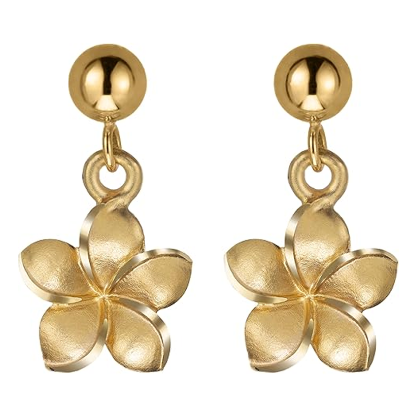 Gold Vermeil Wildflowers Drop Earrings for Women-1