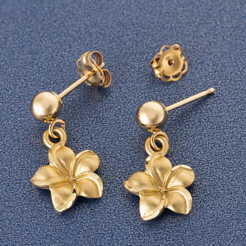 Gold Vermeil Wildflowers Drop Earrings for Women-3