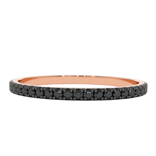 10K Rose Gold 0.3 CT.T.W. Black Diamond Eternity Band
