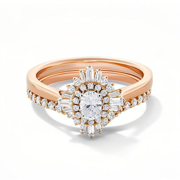 Bagues de fiançailles saphir rose taille coussin 3 carats, belle bague de mariage solitaire finition or blanc argent, bague d'anniversaire pour femme - France