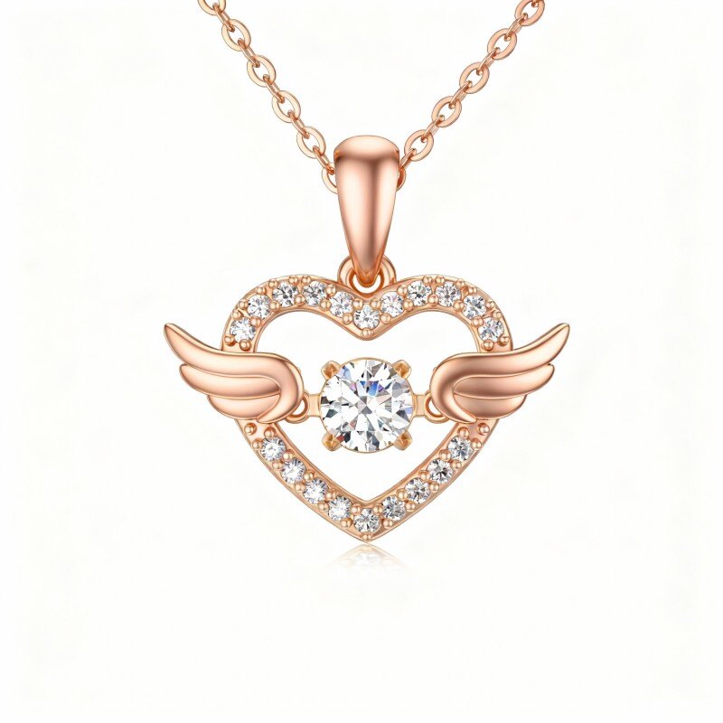 Collana Con Ciondolo Ala D'Angelo In Argento Sterling 925 | Lunghezza 45,7 Cm, Placcato Rodio - 3