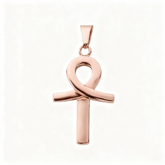Colgantes Ankh de oro rosa de 10 quilates