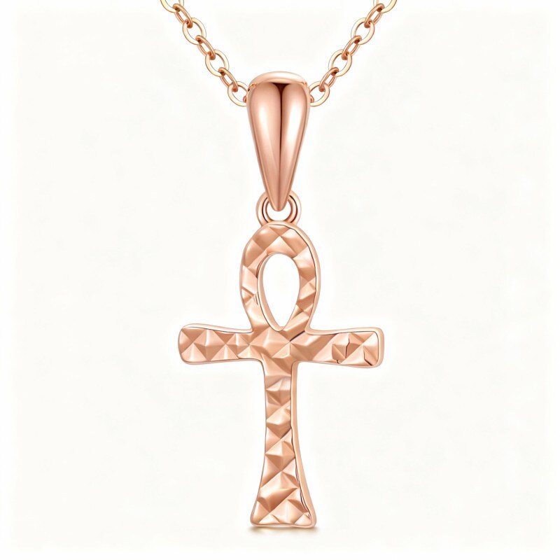 Ankh-Anhänger-Halskette aus 18-karätigem Roségold-1