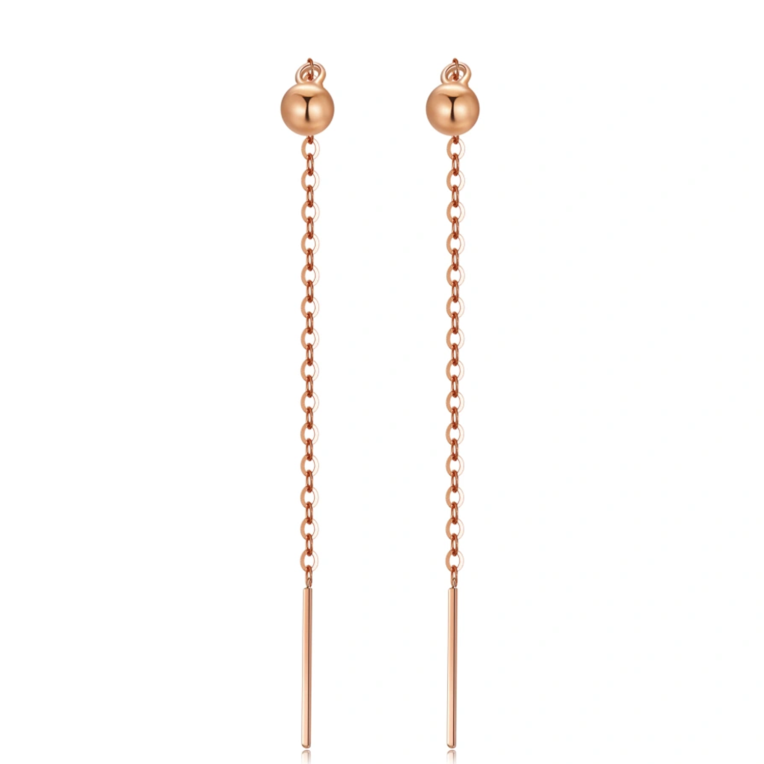 18K Rose Gold Ball … - image