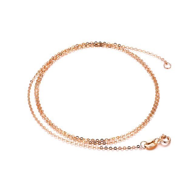 Colar com corrente em ouro rosa 18K-1