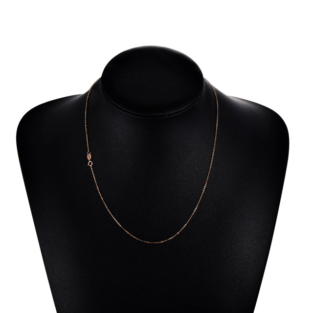 18K Rose Gold Cable Chain Necklace-2