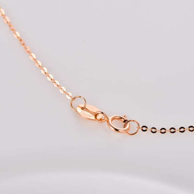 Colar com corrente em ouro rosa 18K-4