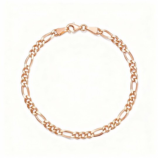 10K Rose Gold Chain Bracelet