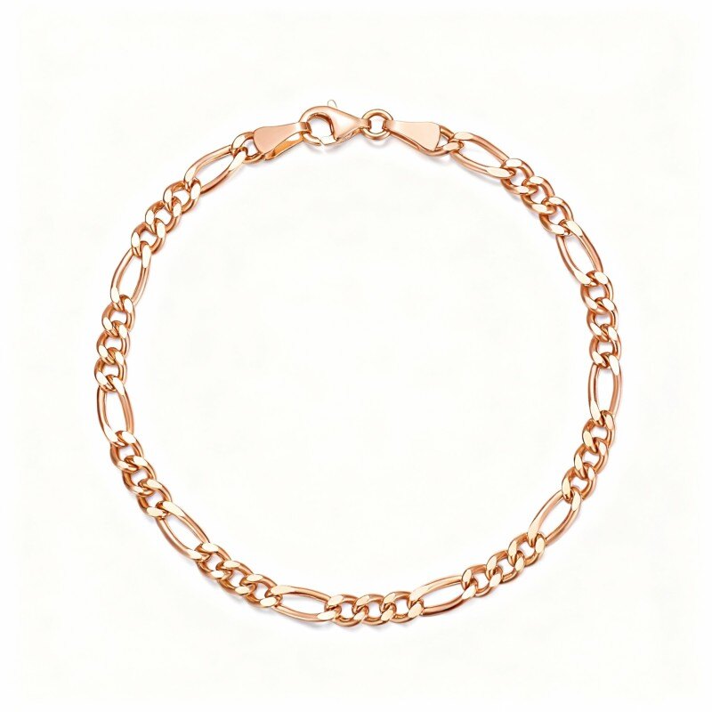 14K Rose Gold Chain Bracelet-1