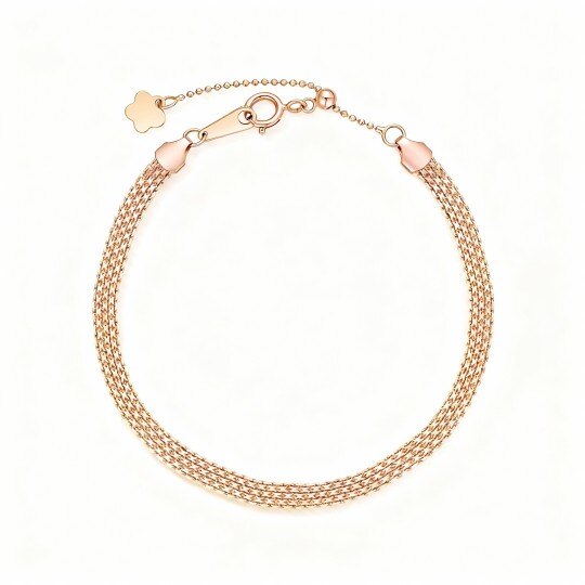 10K Rose Gold Chain Bracelet