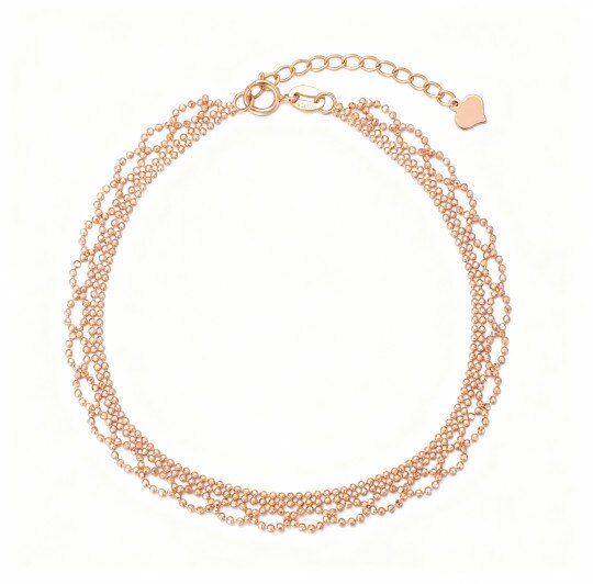 10K Rose Gold Chain Bracelet