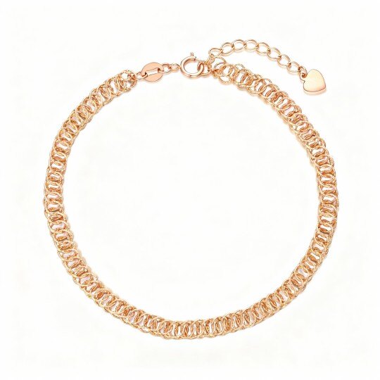 10K Rose Gold Chain Bracelet