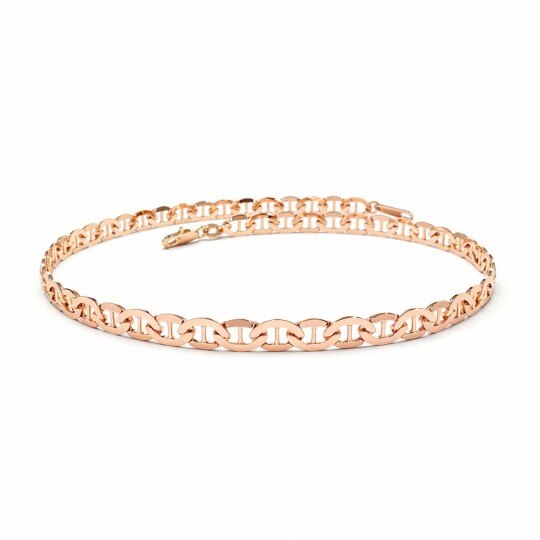 10K Rose Gold Chain Bracelet