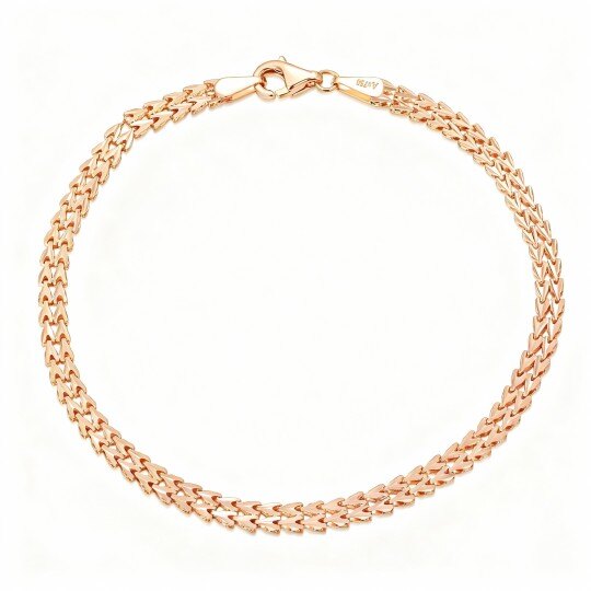 10K Rose Gold Chain Bracelet