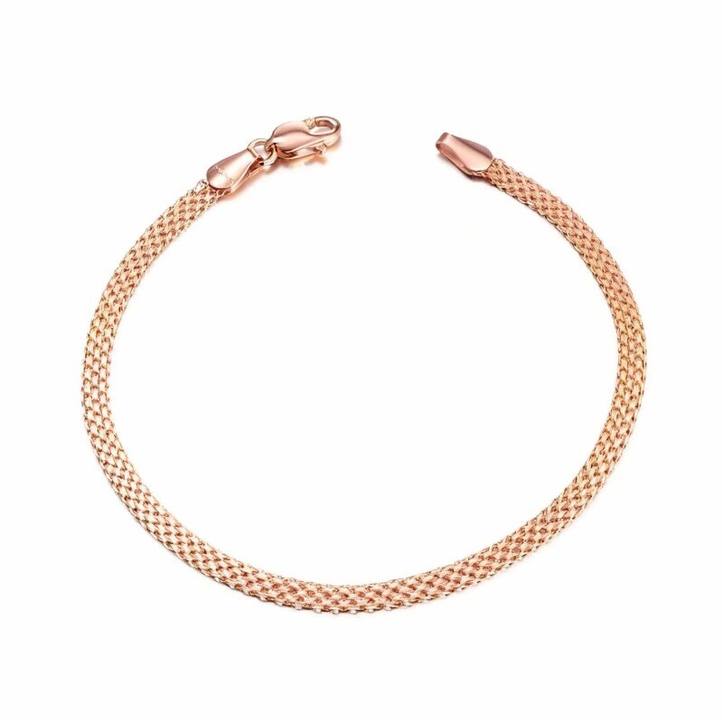 Pulseira de corrente em ouro rosa 18K-1