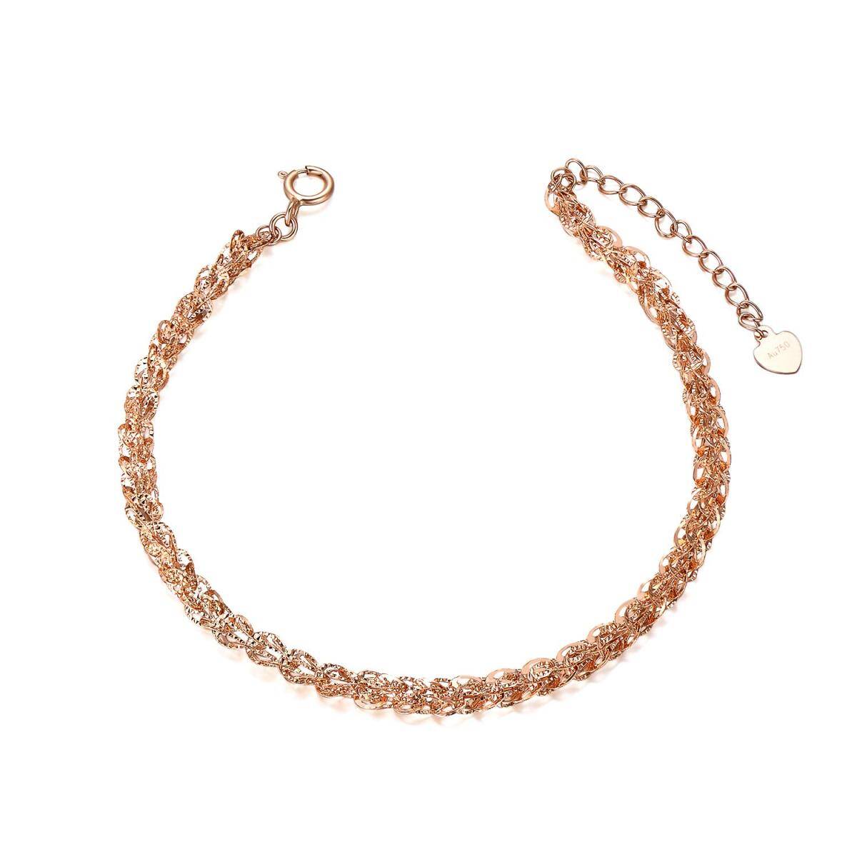 Bracelet en chaîne en or rose 18K -1