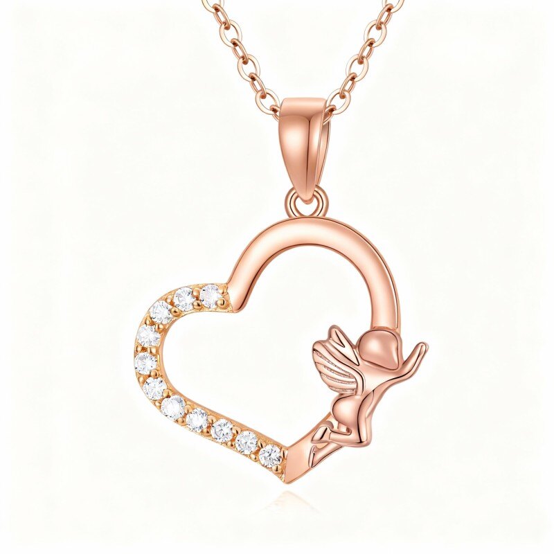 18K Rose Gold Couple Pendant Necklace-1